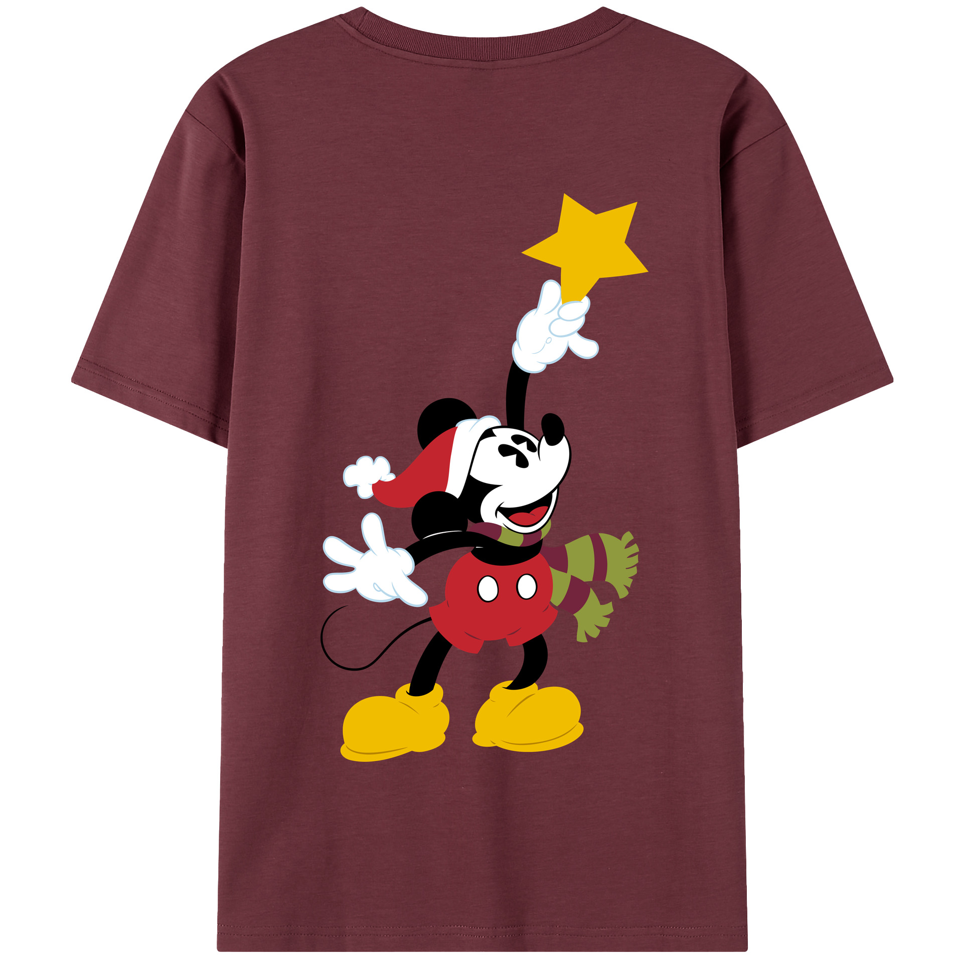 （画像用） ミッキーマウス Mickey Mouse 綿100％半袖Tシャツ（背面プリント）